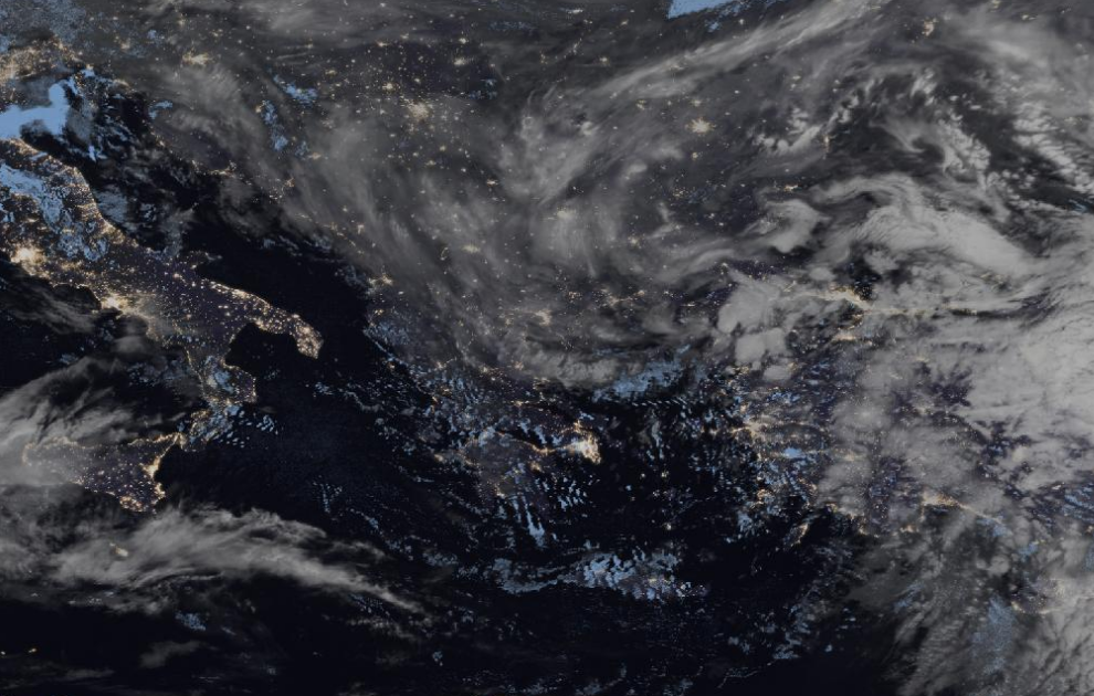 Τελευταία δορυφορική εικόνα νεφοκάλυψης