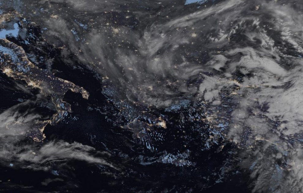 Τελευταία δορυφορική εικόνα νεφοκάλυψης