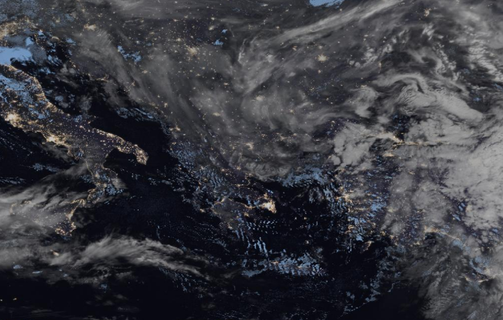 Τελευταία δορυφορική εικόνα νεφοκάλυψης