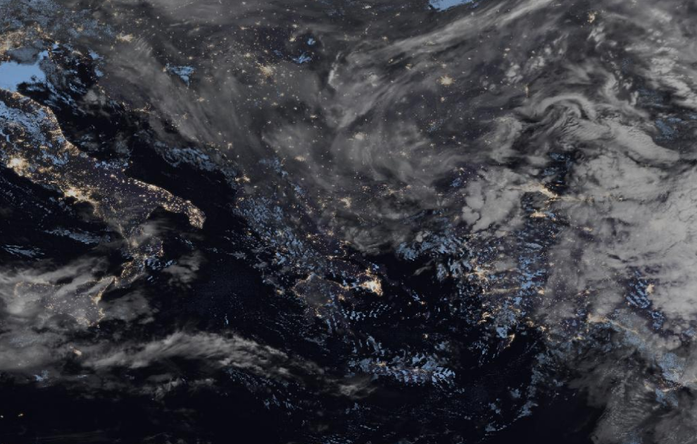 Τελευταία δορυφορική εικόνα νεφοκάλυψης