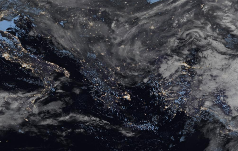 Τελευταία δορυφορική εικόνα νεφοκάλυψης