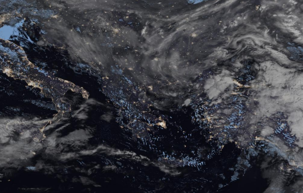 Τελευταία δορυφορική εικόνα νεφοκάλυψης