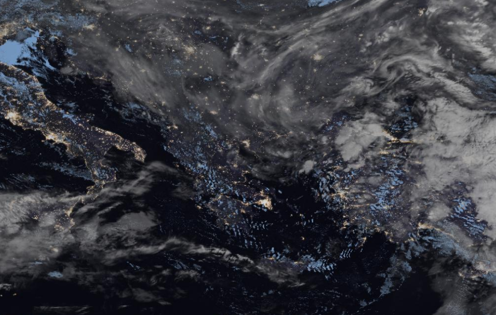 Τελευταία δορυφορική εικόνα νεφοκάλυψης