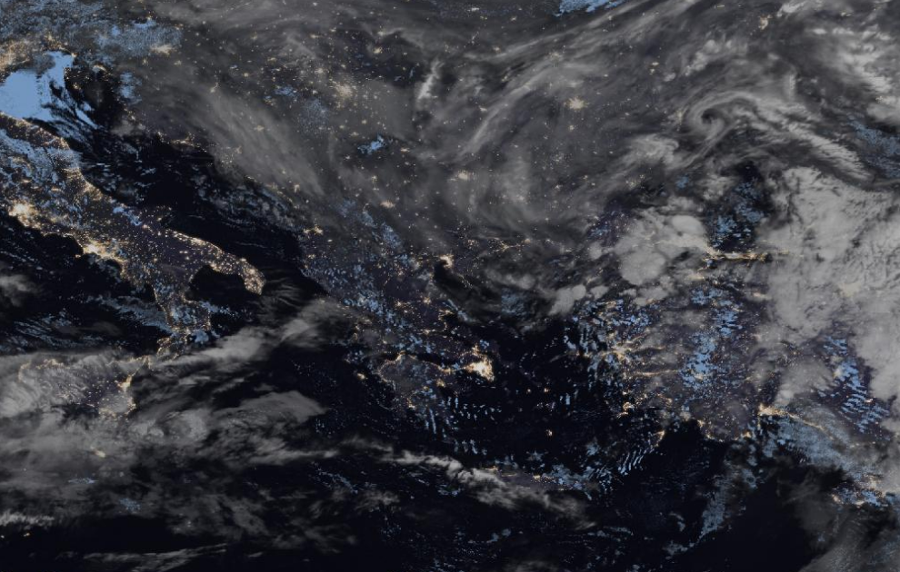 Τελευταία δορυφορική εικόνα νεφοκάλυψης