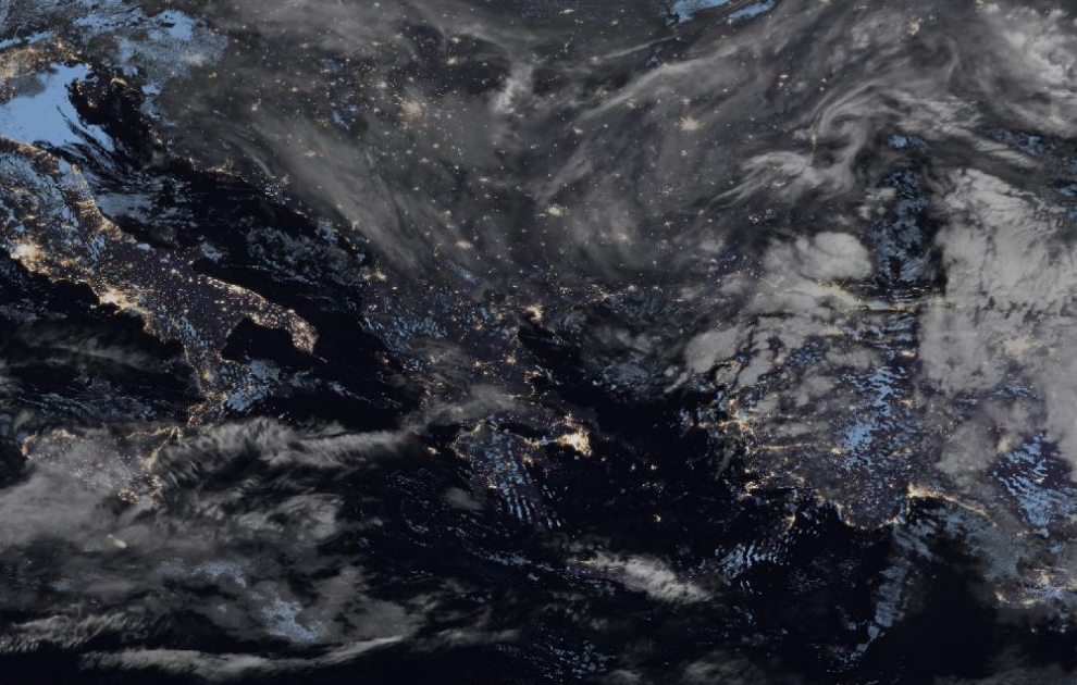 Τελευταία δορυφορική εικόνα νεφοκάλυψης