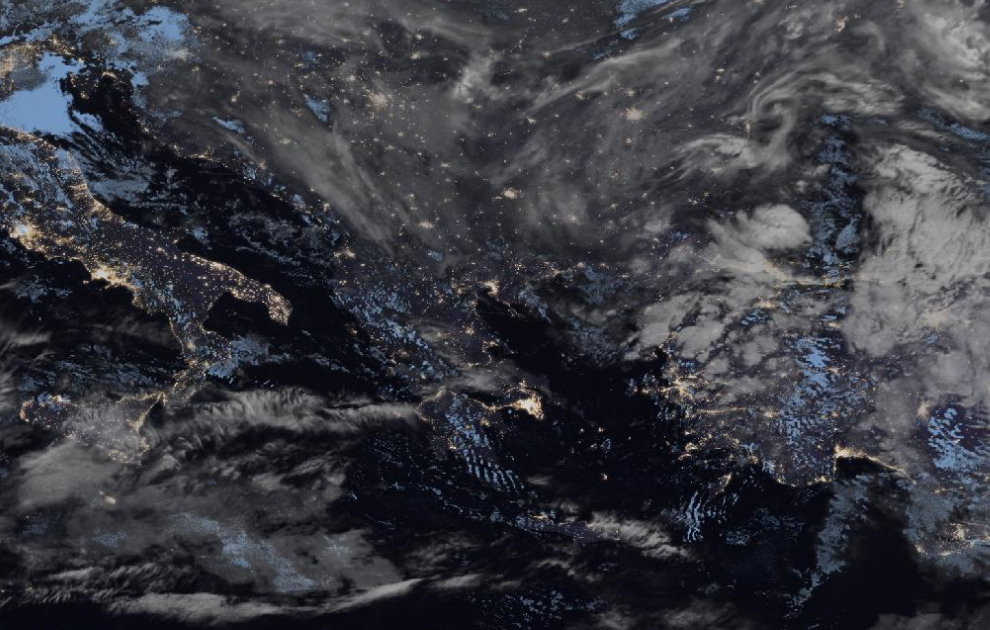 Τελευταία δορυφορική εικόνα νεφοκάλυψης