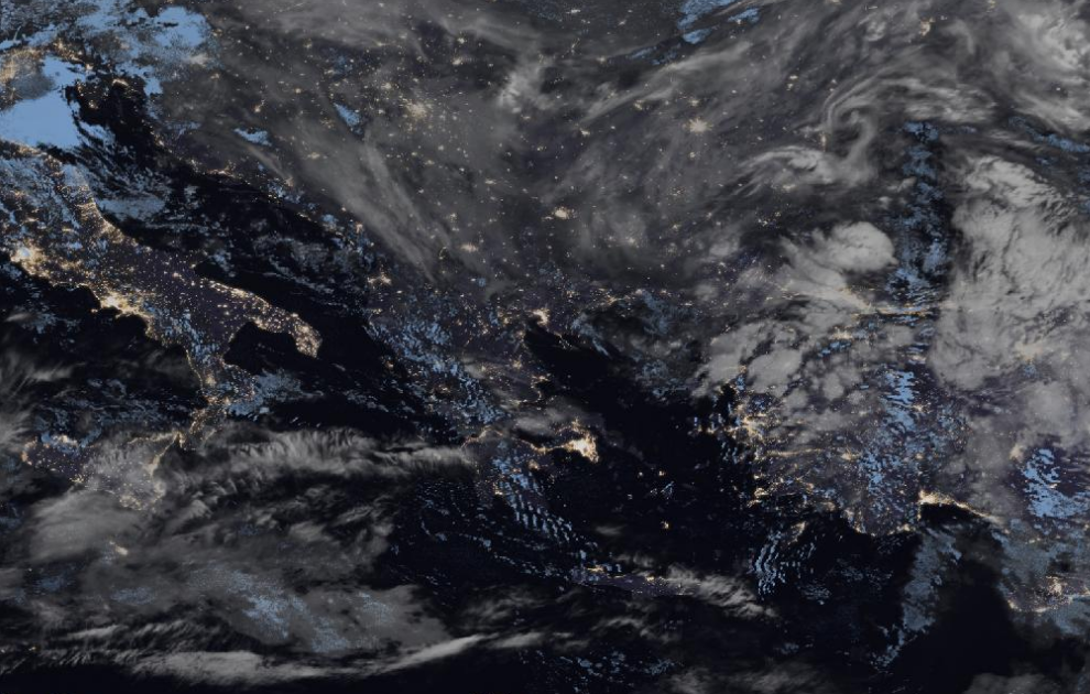 Τελευταία δορυφορική εικόνα νεφοκάλυψης