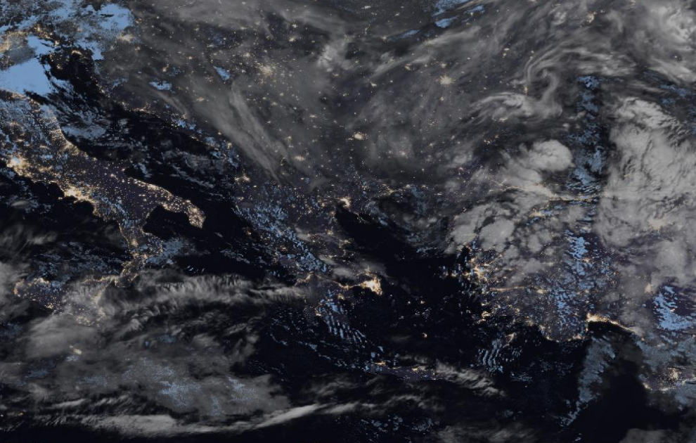 Τελευταία δορυφορική εικόνα νεφοκάλυψης