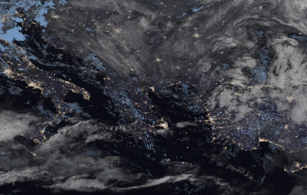 Τελευταία δορυφορική εικόνα νεφοκάλυψης