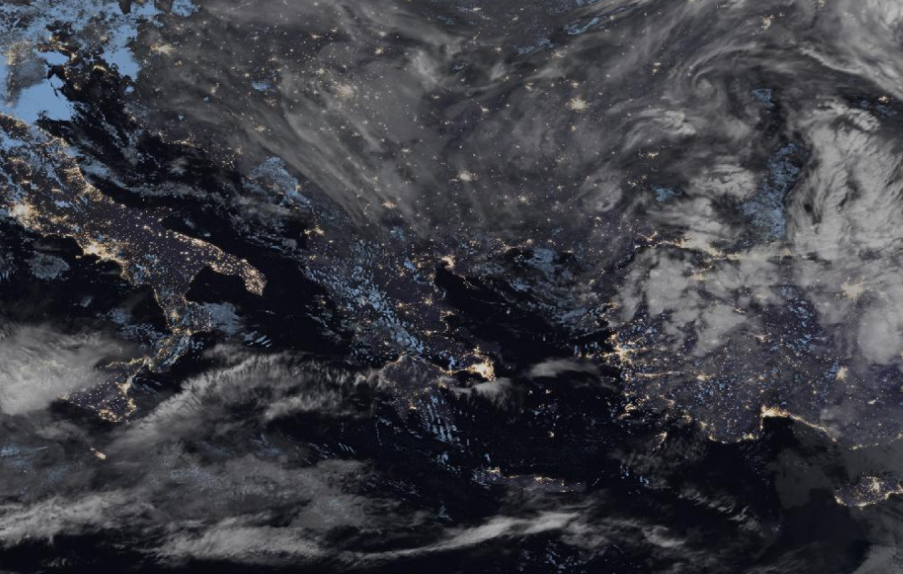 Τελευταία δορυφορική εικόνα νεφοκάλυψης