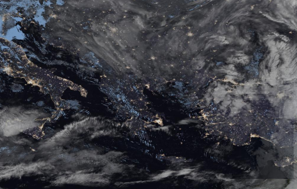 Τελευταία δορυφορική εικόνα νεφοκάλυψης