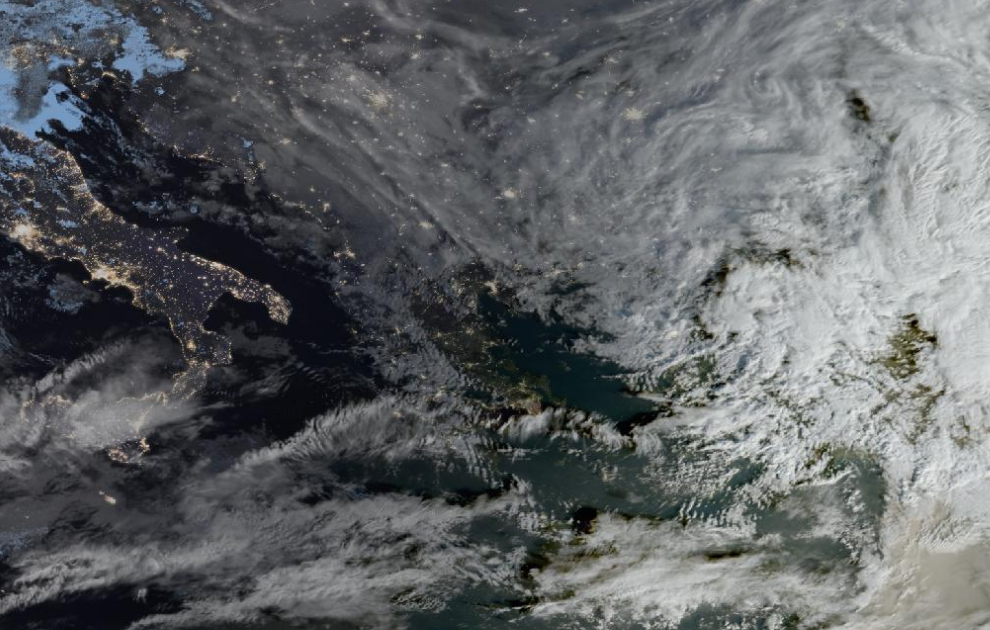 Τελευταία δορυφορική εικόνα νεφοκάλυψης