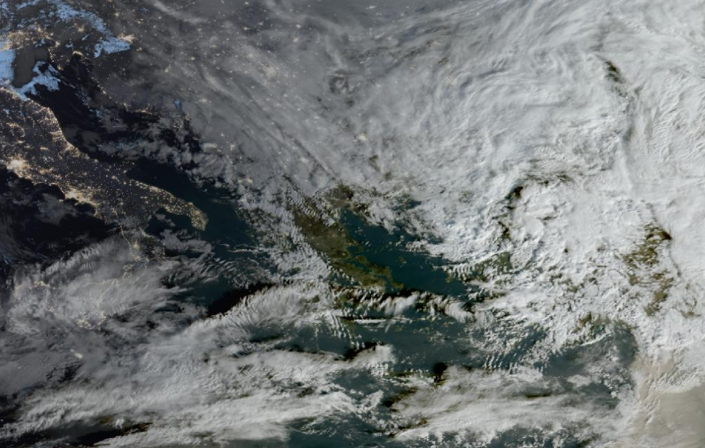 Τελευταία δορυφορική εικόνα νεφοκάλυψης