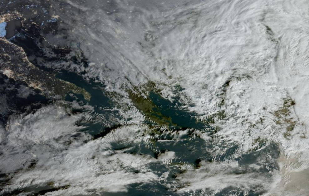 Τελευταία δορυφορική εικόνα νεφοκάλυψης