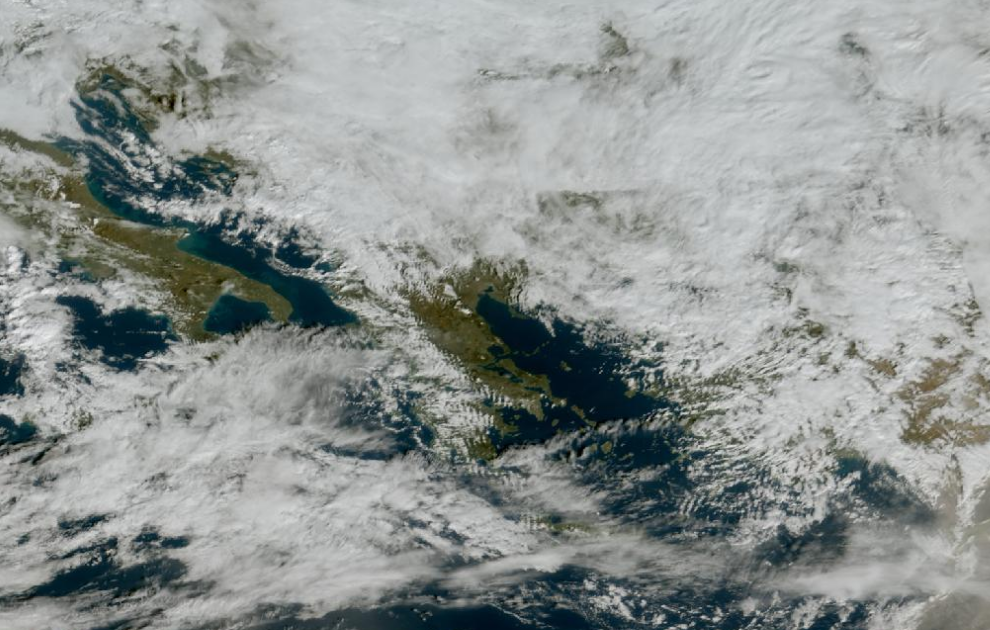 Τελευταία δορυφορική εικόνα νεφοκάλυψης