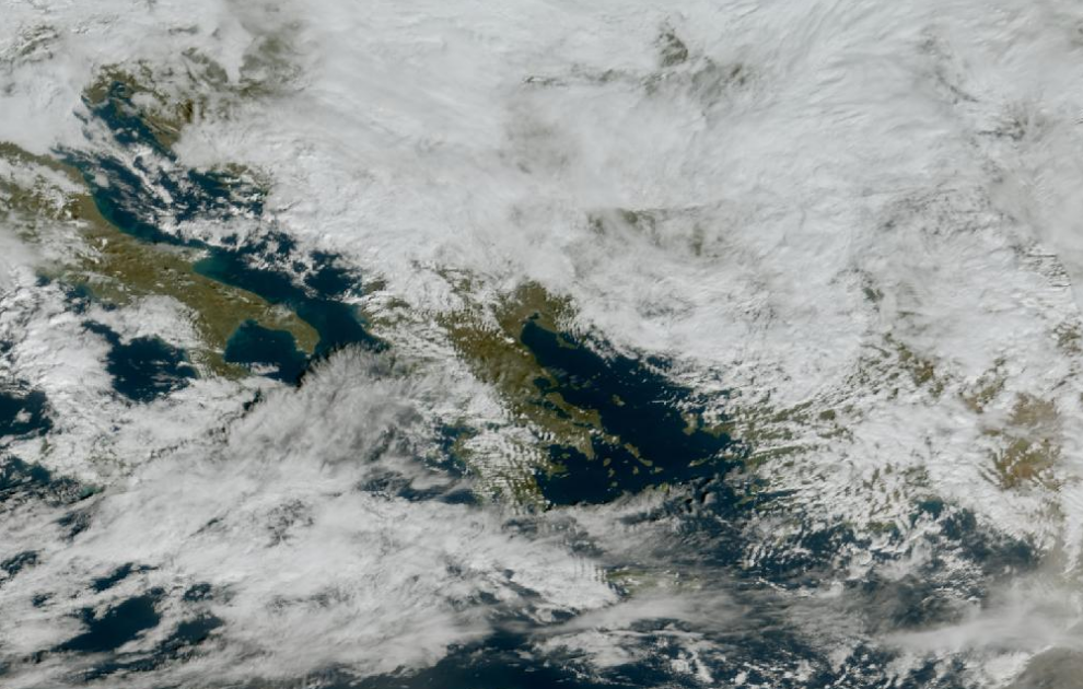 Τελευταία δορυφορική εικόνα νεφοκάλυψης