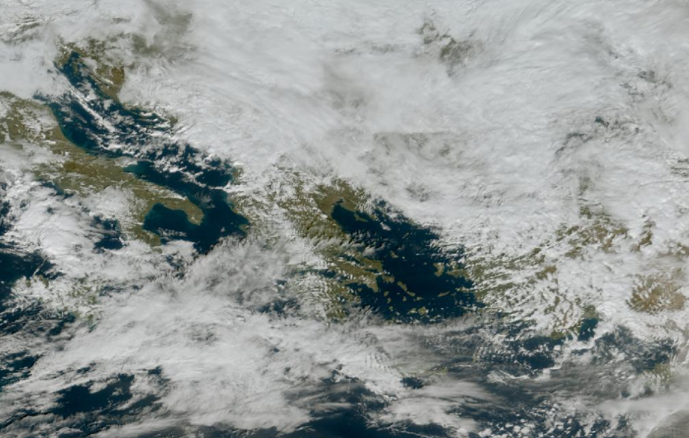 Τελευταία δορυφορική εικόνα νεφοκάλυψης