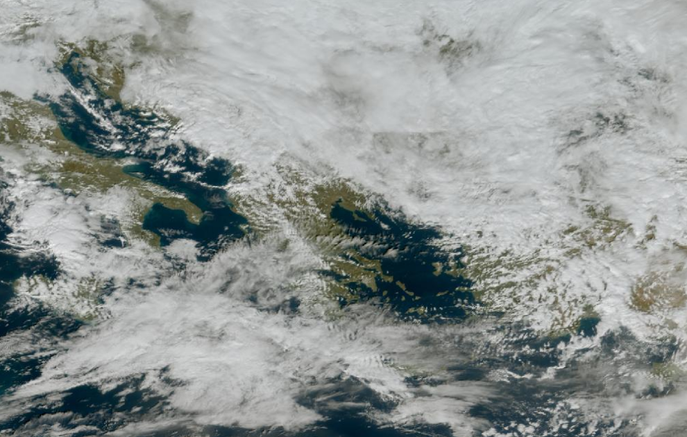 Τελευταία δορυφορική εικόνα νεφοκάλυψης