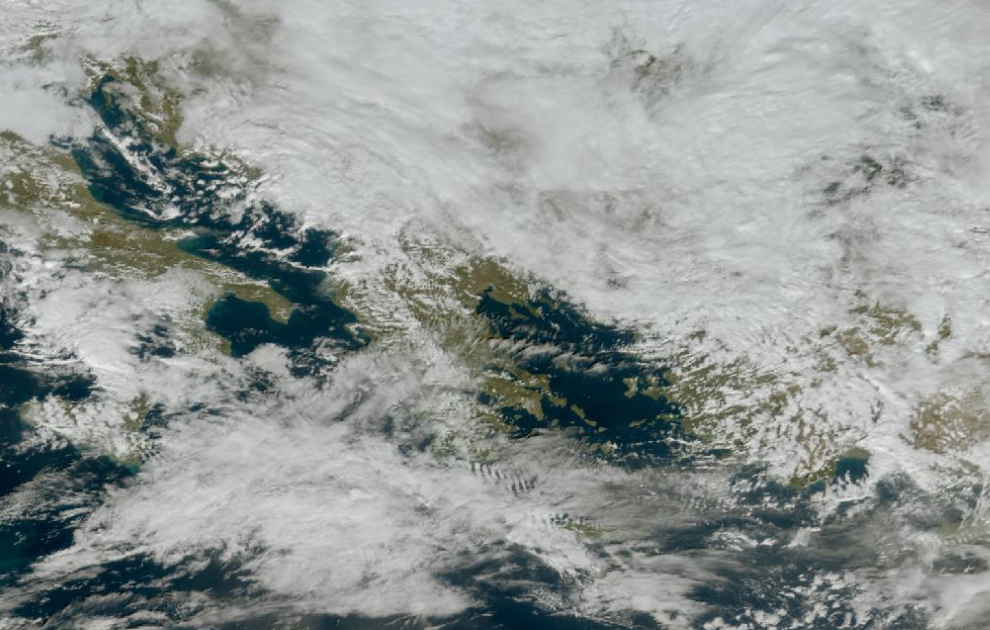 Τελευταία δορυφορική εικόνα νεφοκάλυψης