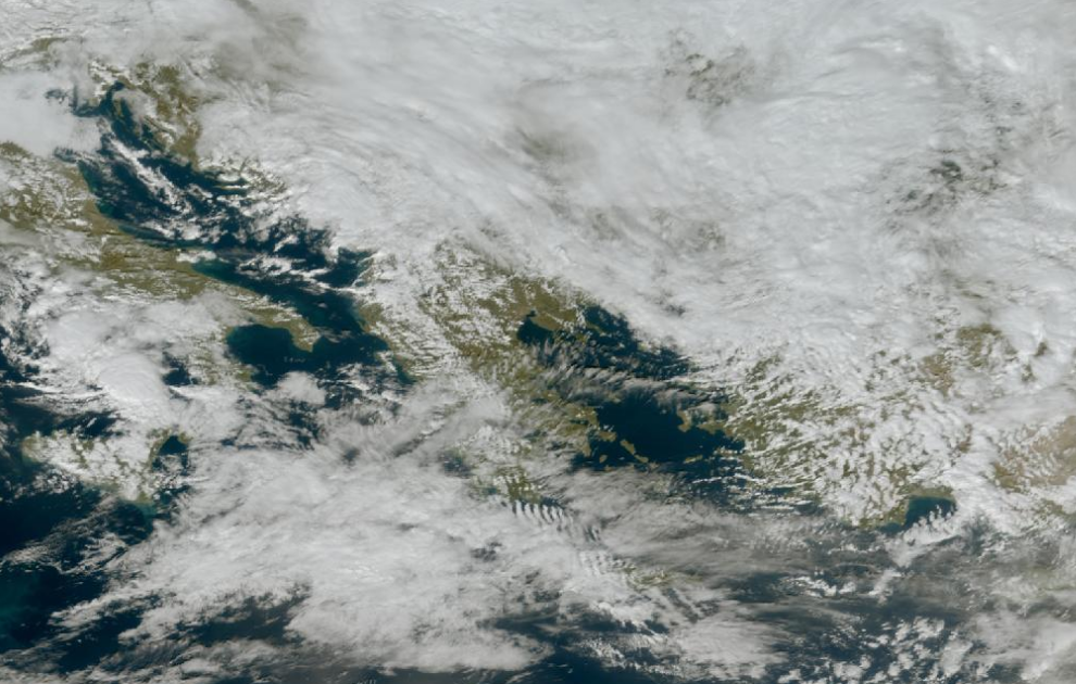 Τελευταία δορυφορική εικόνα νεφοκάλυψης