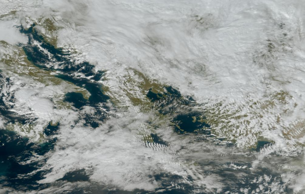 Τελευταία δορυφορική εικόνα νεφοκάλυψης