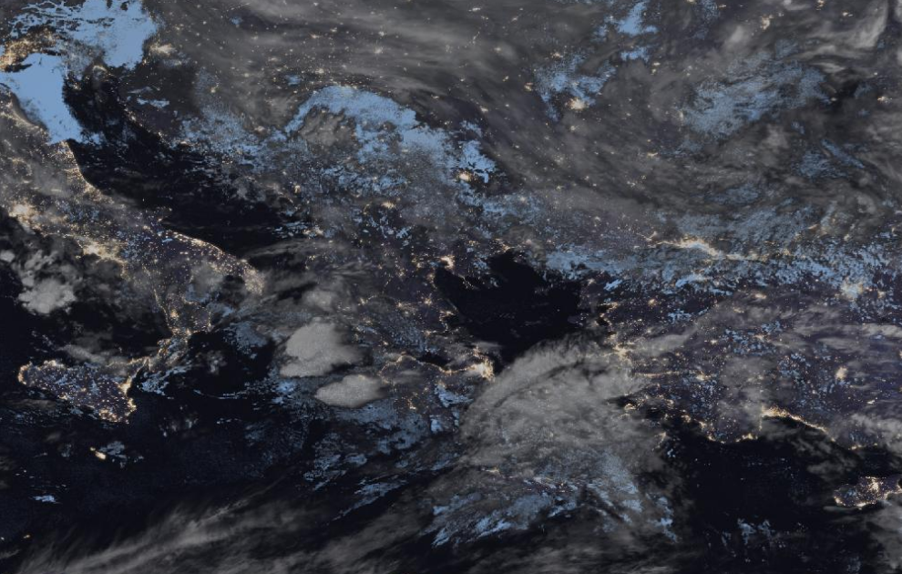 Τελευταία δορυφορική εικόνα νεφοκάλυψης