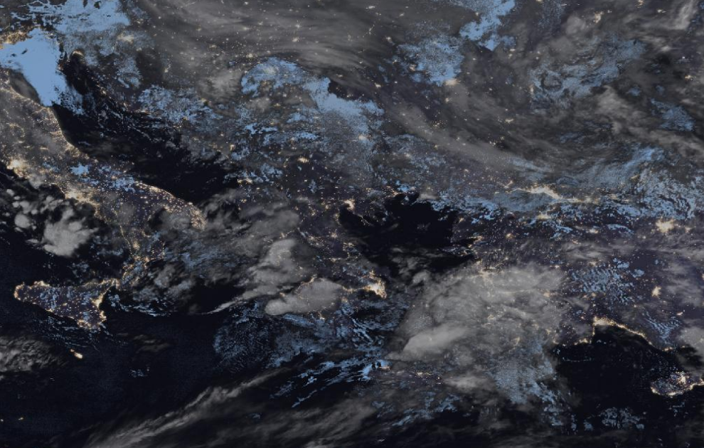 Τελευταία δορυφορική εικόνα νεφοκάλυψης