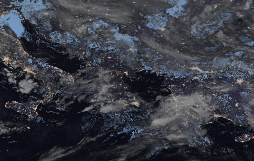 Τελευταία δορυφορική εικόνα νεφοκάλυψης