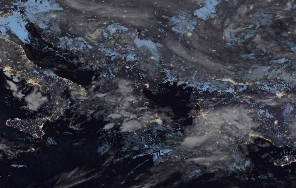 Τελευταία δορυφορική εικόνα νεφοκάλυψης