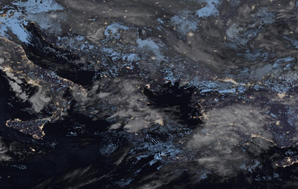 Τελευταία δορυφορική εικόνα νεφοκάλυψης