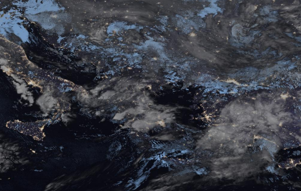 Τελευταία δορυφορική εικόνα νεφοκάλυψης