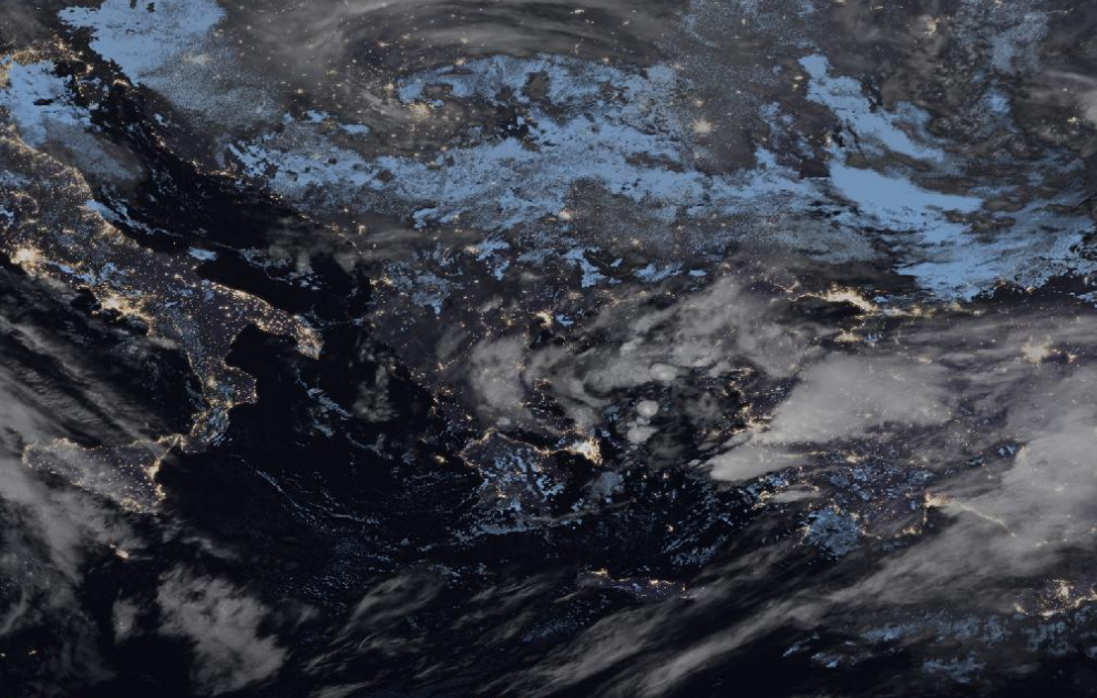 Τελευταία δορυφορική εικόνα νεφοκάλυψης