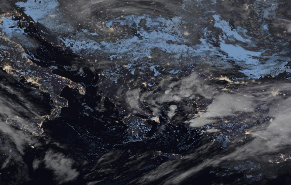 Τελευταία δορυφορική εικόνα νεφοκάλυψης