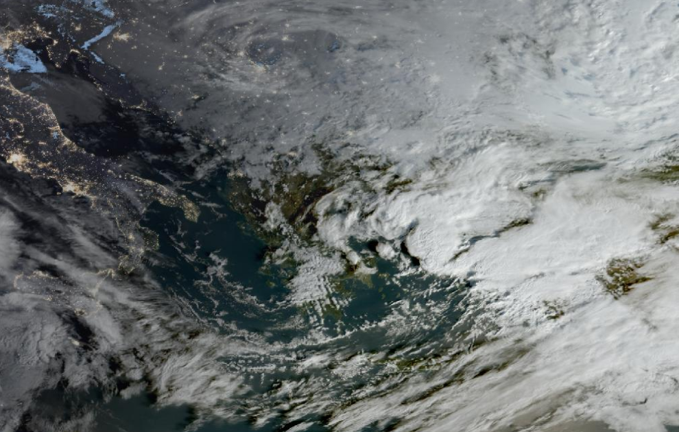 Τελευταία δορυφορική εικόνα νεφοκάλυψης