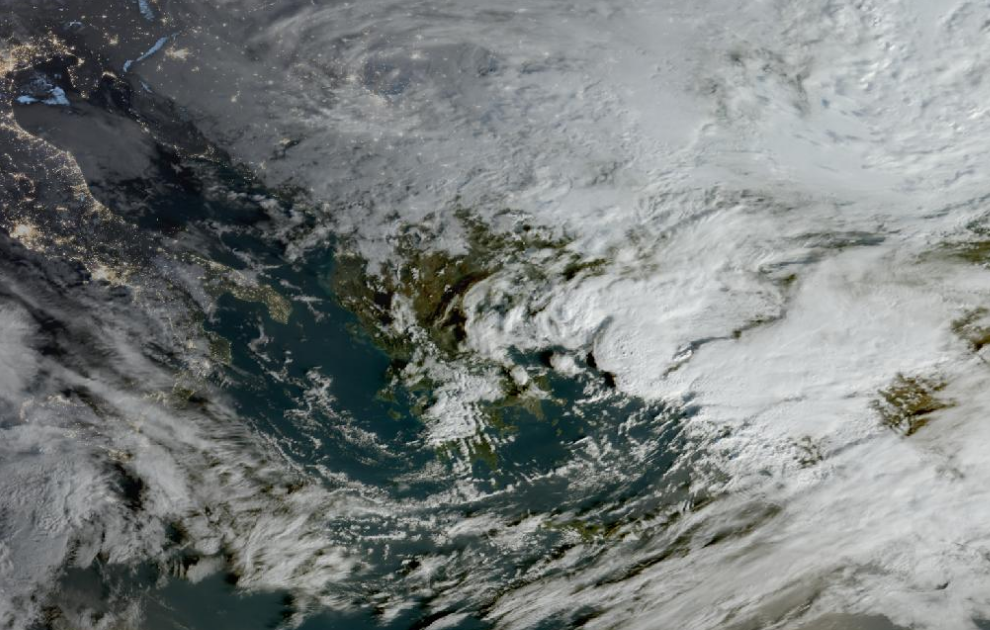 Τελευταία δορυφορική εικόνα νεφοκάλυψης