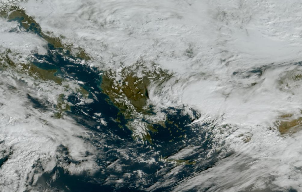 Τελευταία δορυφορική εικόνα νεφοκάλυψης