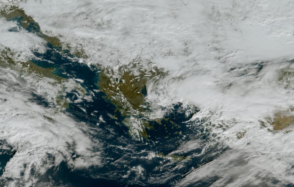 Τελευταία δορυφορική εικόνα νεφοκάλυψης