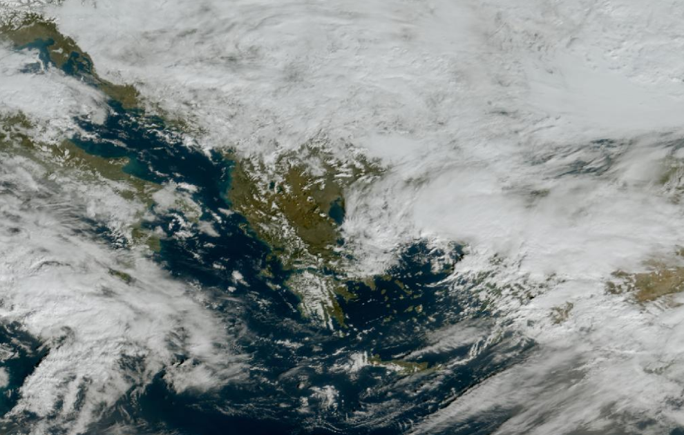 Τελευταία δορυφορική εικόνα νεφοκάλυψης