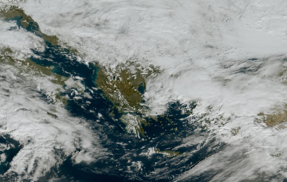 Τελευταία δορυφορική εικόνα νεφοκάλυψης