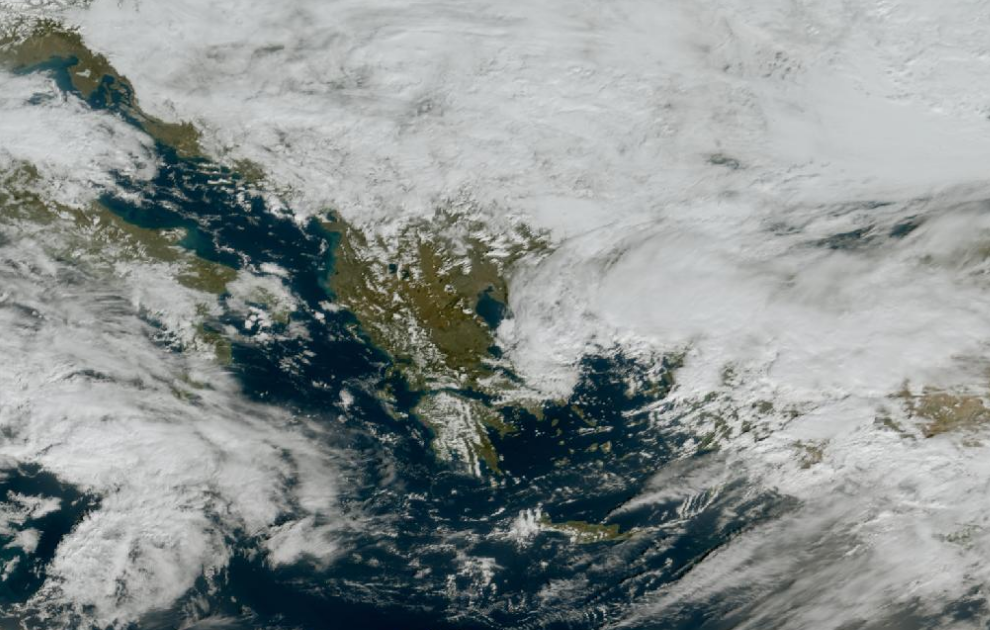 Τελευταία δορυφορική εικόνα νεφοκάλυψης