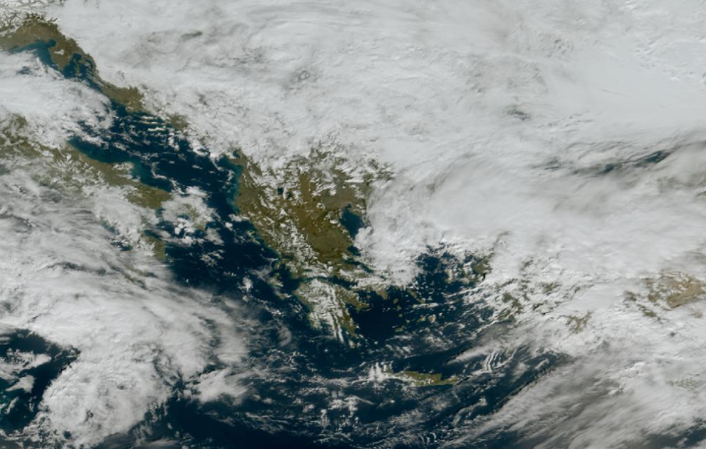 Τελευταία δορυφορική εικόνα νεφοκάλυψης