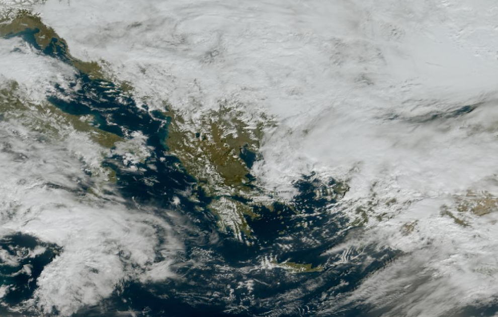 Τελευταία δορυφορική εικόνα νεφοκάλυψης