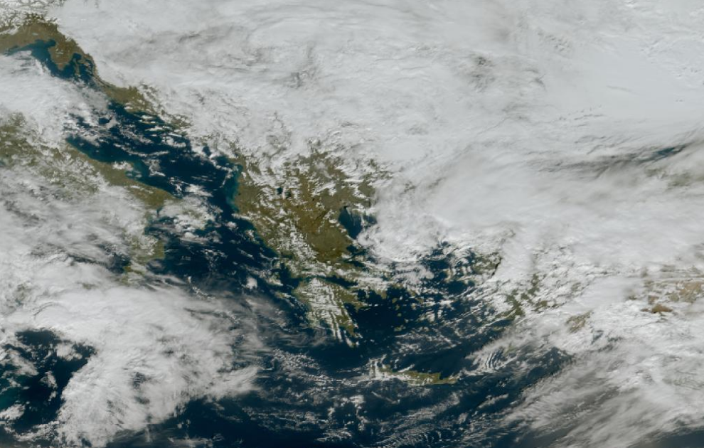 Τελευταία δορυφορική εικόνα νεφοκάλυψης