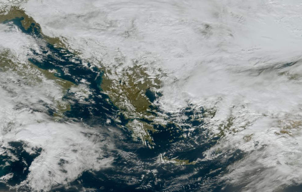 Τελευταία δορυφορική εικόνα νεφοκάλυψης