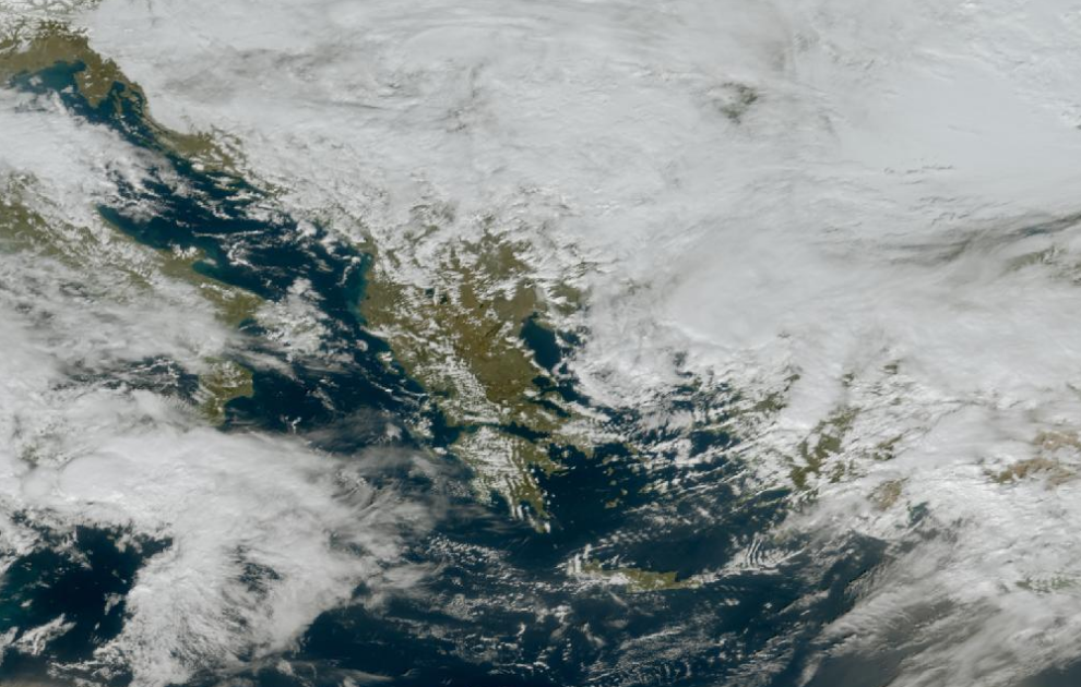 Τελευταία δορυφορική εικόνα νεφοκάλυψης