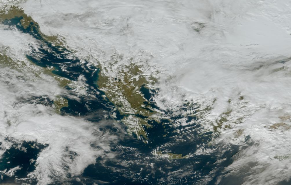 Τελευταία δορυφορική εικόνα νεφοκάλυψης