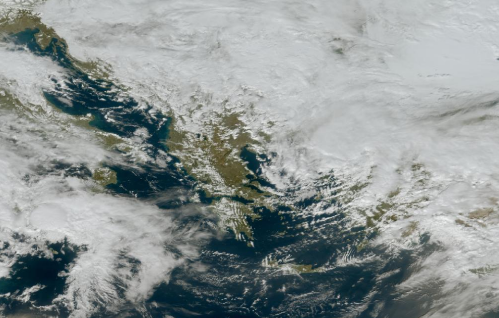 Τελευταία δορυφορική εικόνα νεφοκάλυψης