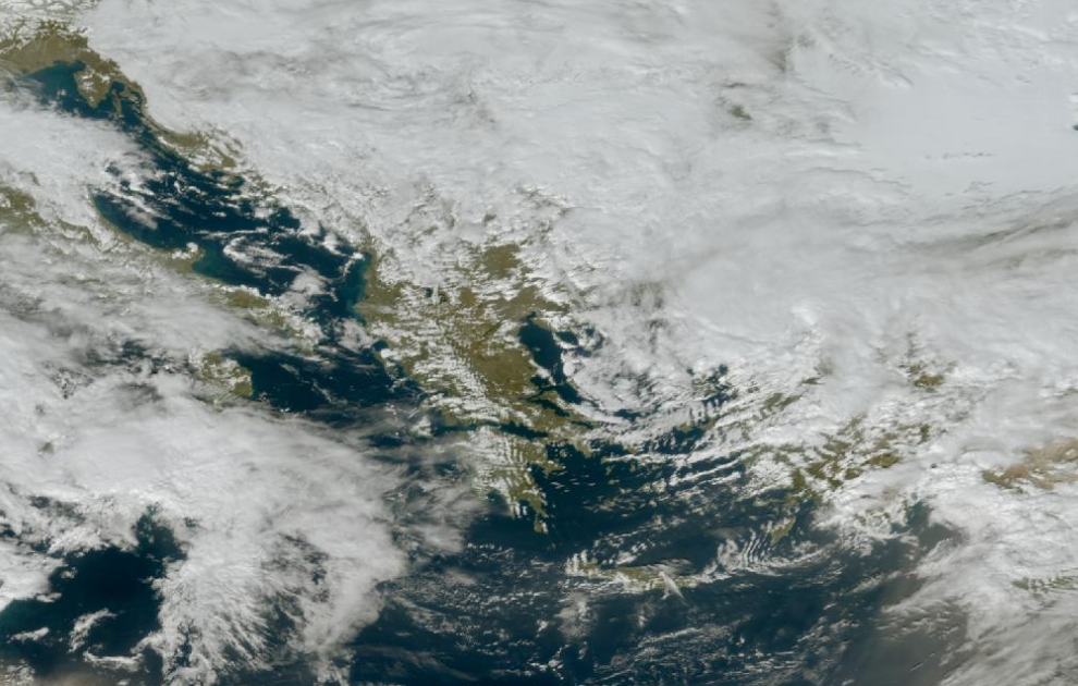 Τελευταία δορυφορική εικόνα νεφοκάλυψης