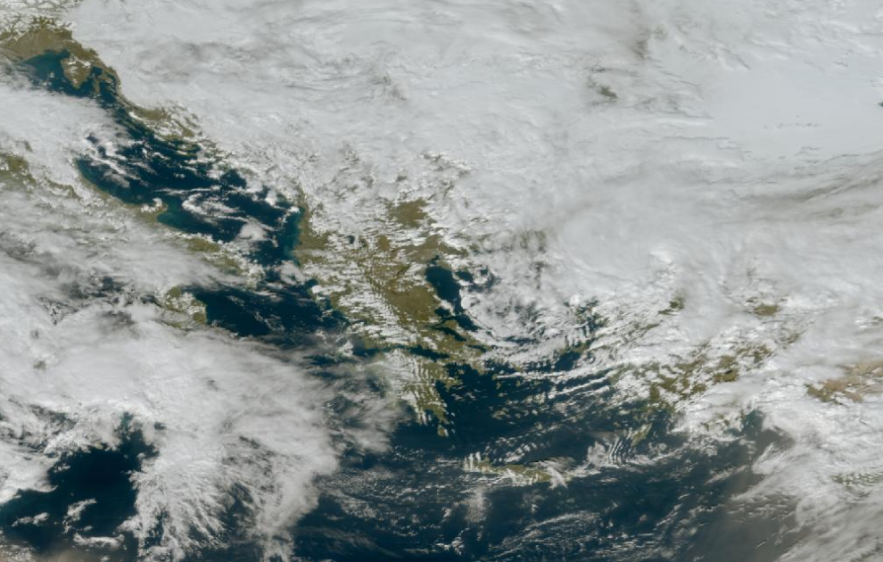 Τελευταία δορυφορική εικόνα νεφοκάλυψης