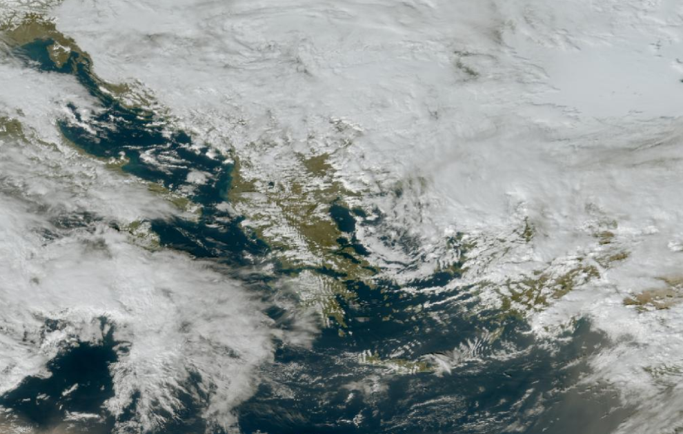 Τελευταία δορυφορική εικόνα νεφοκάλυψης